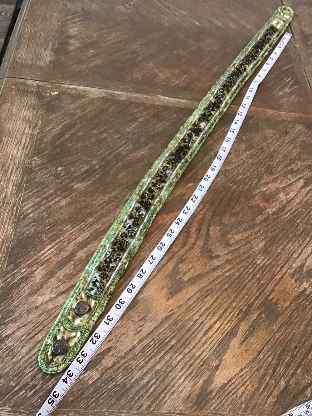 Vintage Hand-Beaded Bohemian statement belt from Ibisco Y2K